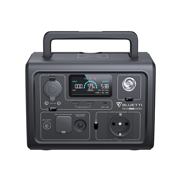 Power station EB3A litio 600w ricaricabile con pannello o 220v